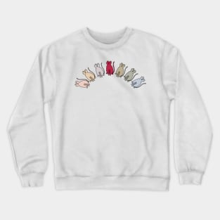 Magentaverse Cats Rainbow Animals Crewneck Sweatshirt